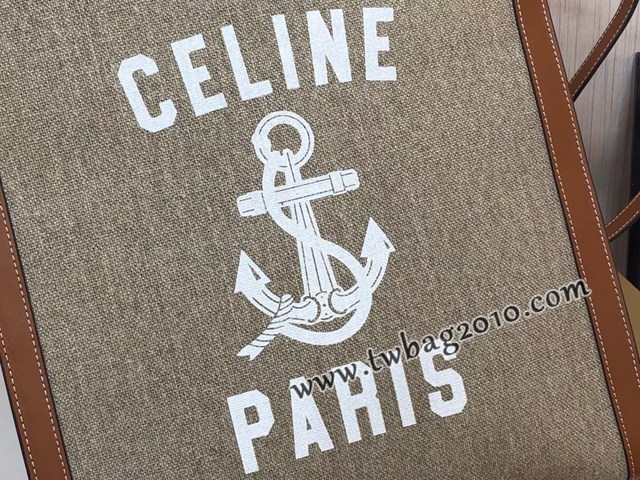 Celine專櫃2023新款單肩斜挎手拎托特包 192082 賽琳CABAS小號購物袋豎款手袋 sldj2216